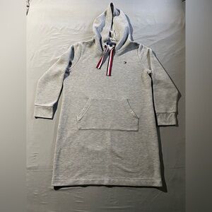 Tommy Hilfiger Gray Striped Hoodie Sweater
